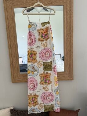 Paper Heart Floral Print Maxi Dress XL NWT Rayon Linen Summer